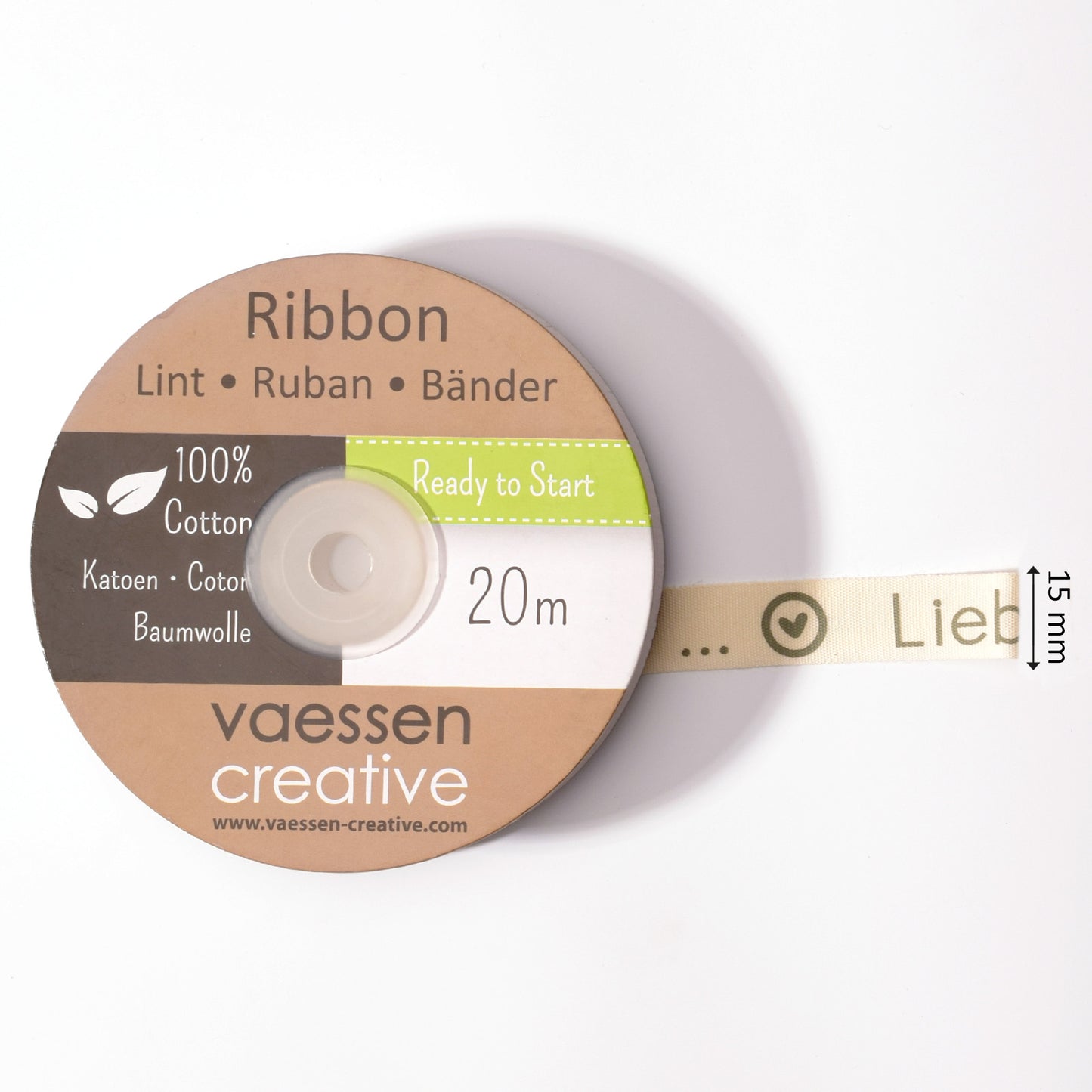 Vaessen creative • nastro 20mx15mm de liebe ist ...