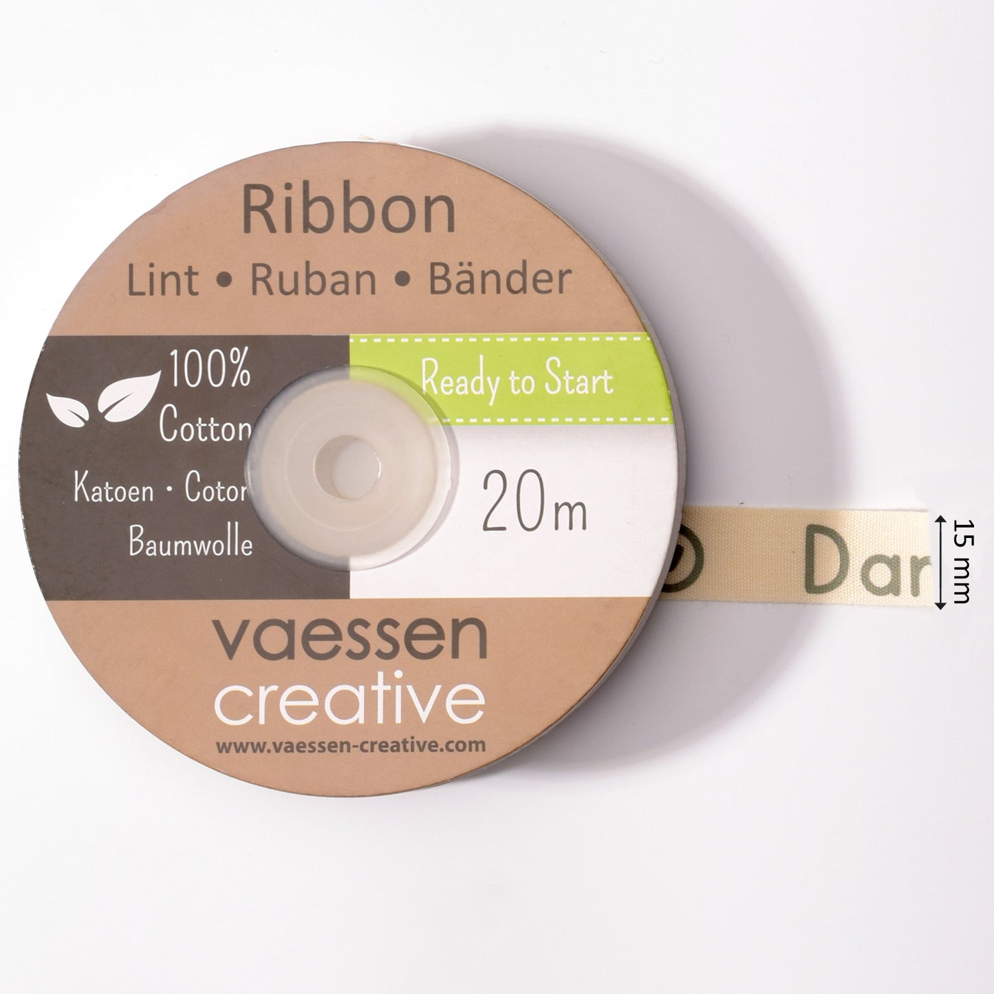 Vaessen creative • nastro 20mx15mm de dankeschön