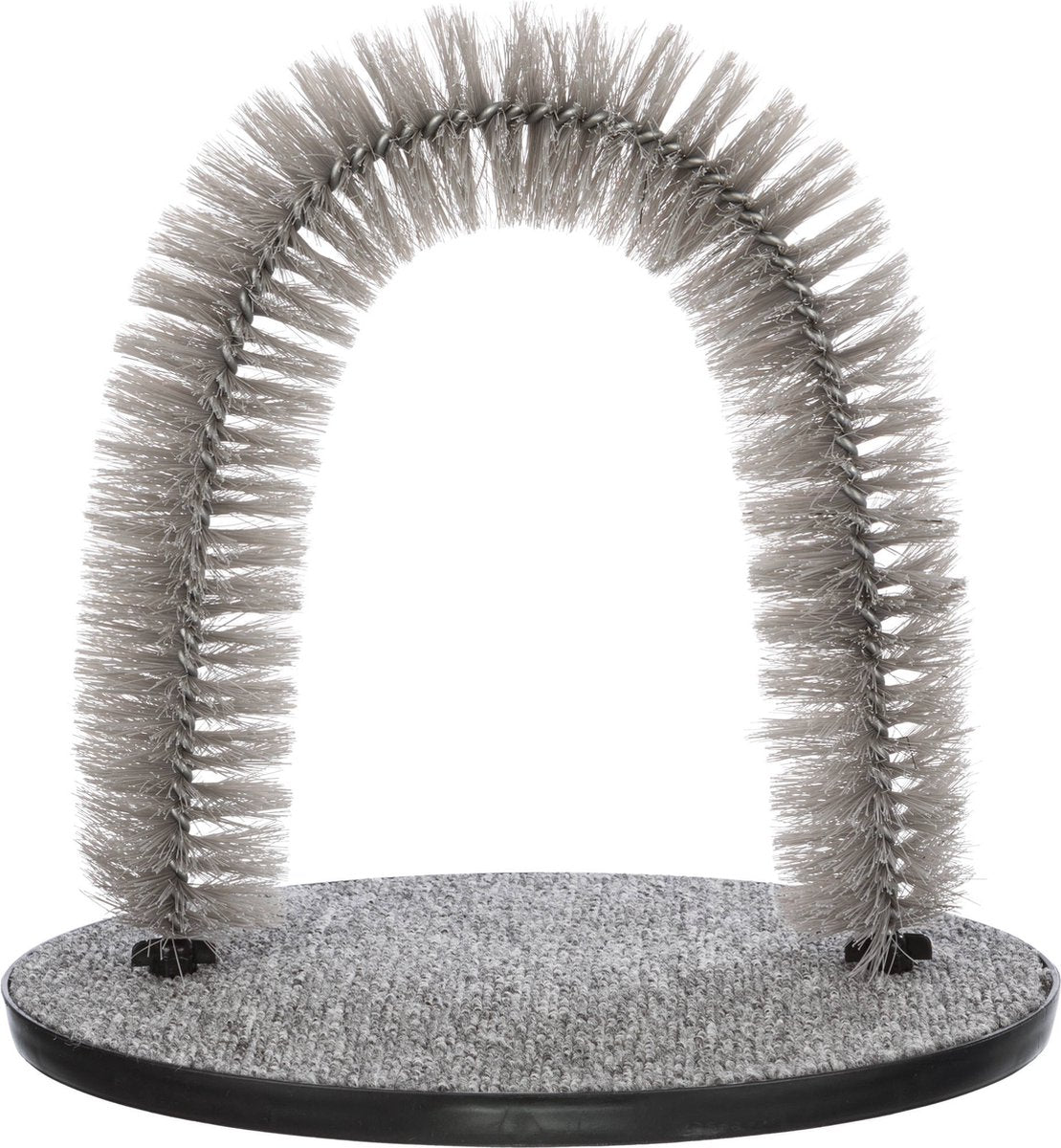 Arco per la cura del pelo Trixie - grigio, 36x33 cm - massaggio per gatti, spazzole resistenti