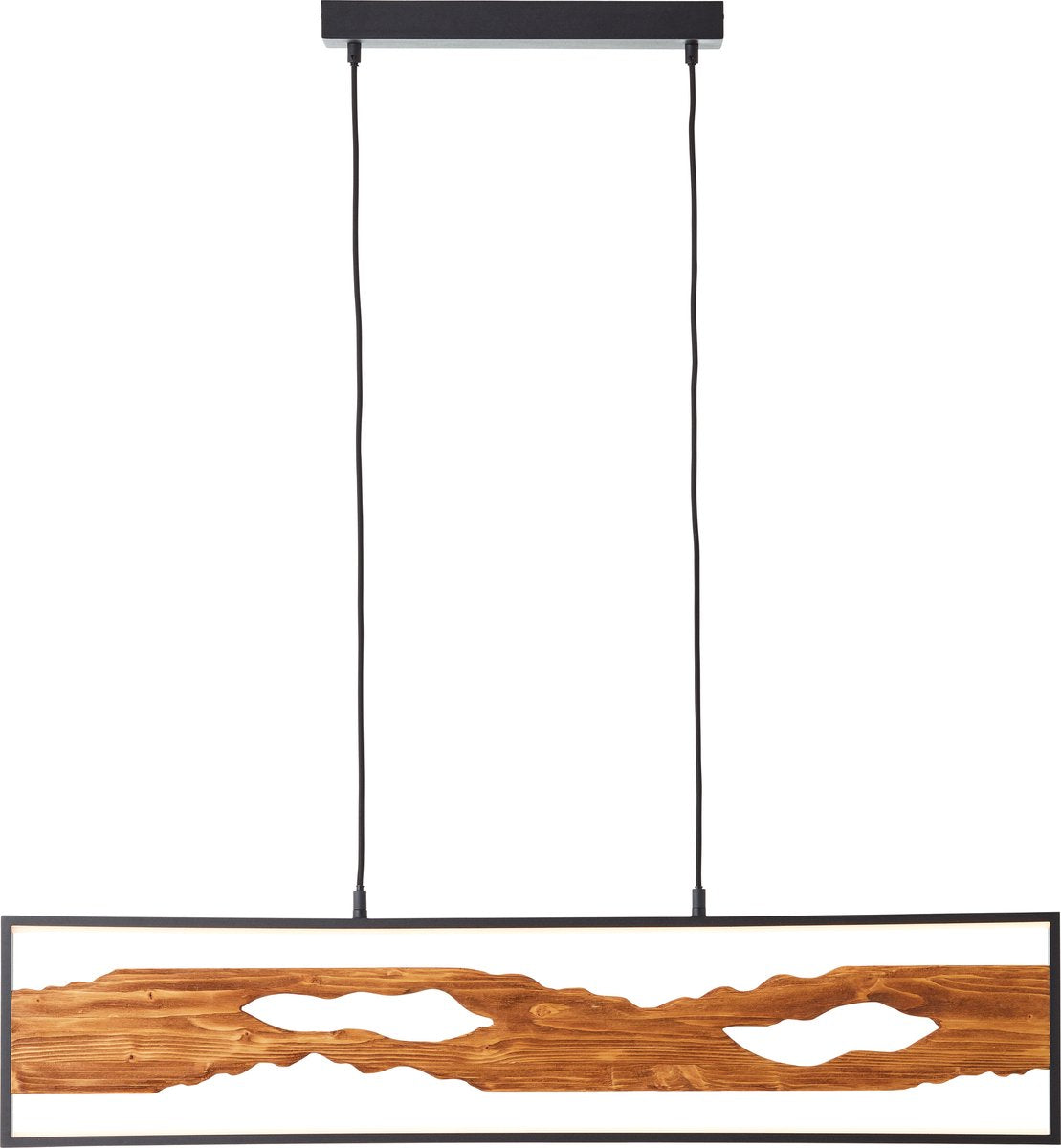 Brilliant chaumont - lampada a sospensione - led 20w - 2300lm, 3000k - legno nero
