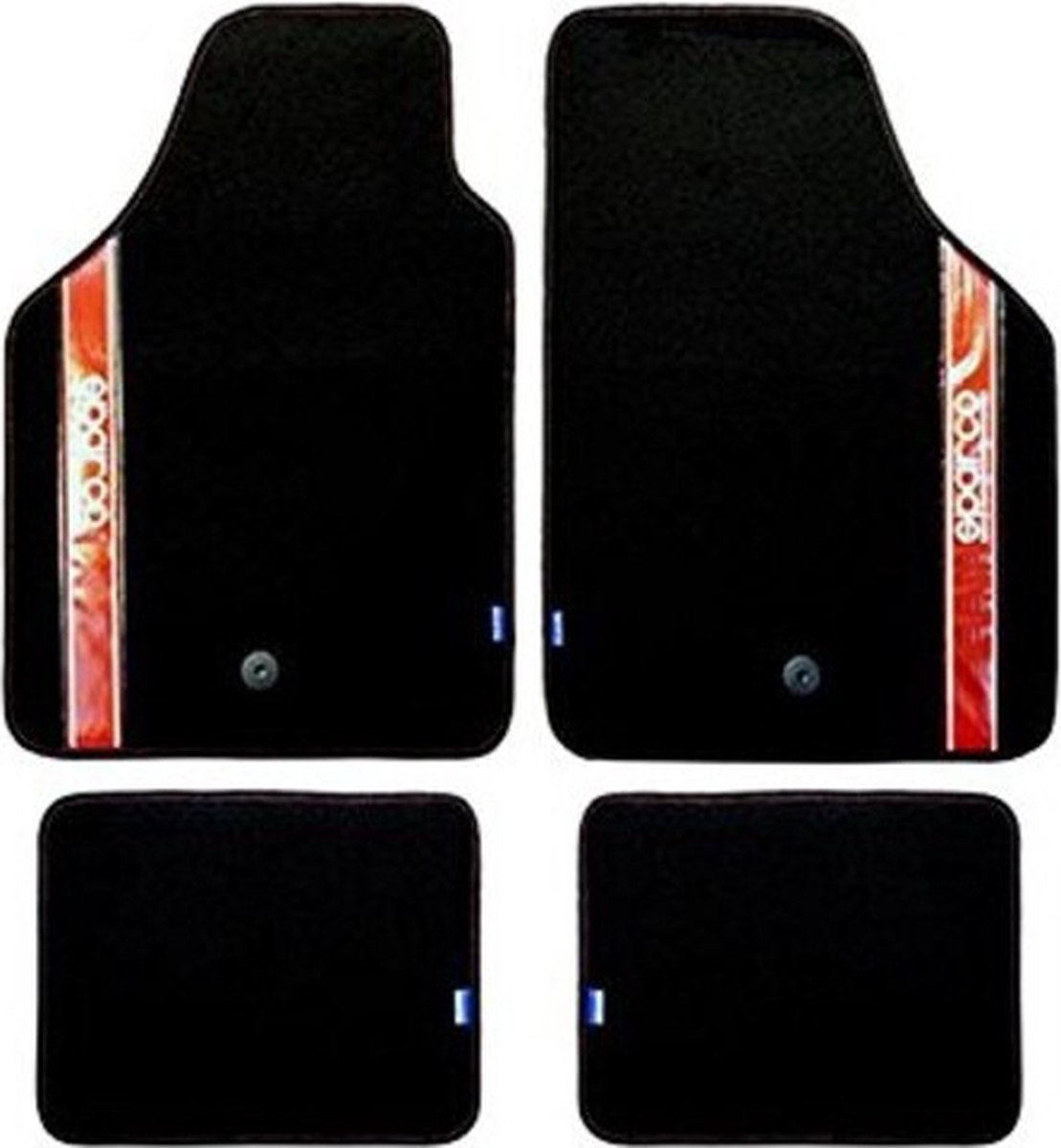 Sparco vloermattenset voor auto strada 2012 b universeel zwart rood (4 pcs)