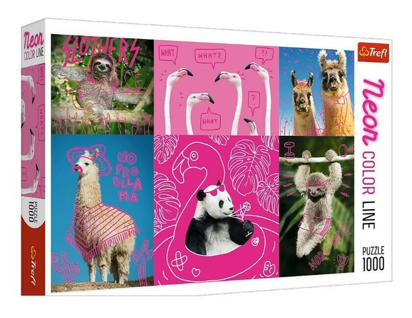 Puzzle bestias locas neón 1000 piezas