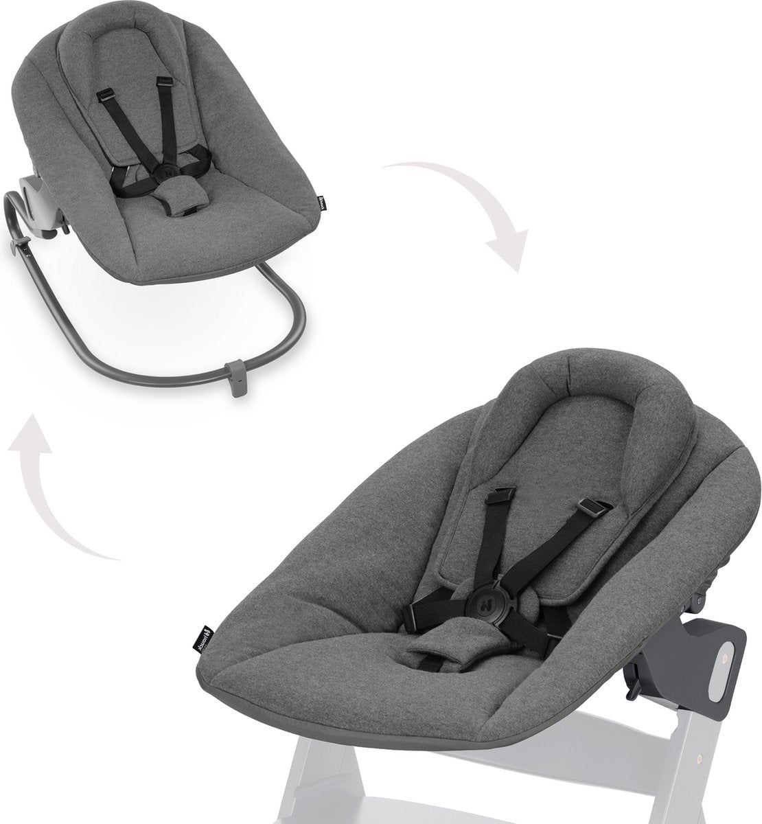 Sdraietta Hauck Alpha Premium - sedia a dondolo - grigio scuro