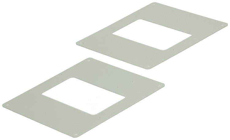 Renson 1006429 - juego de 2 placas de cubierta de pvc 7032 blanco 110x55 mm | 5 piezas