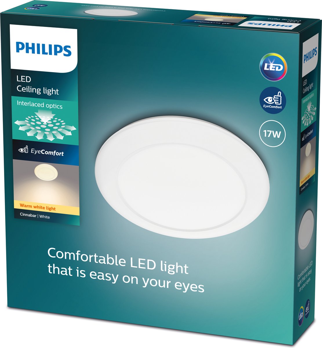 Philips Lámpara de techo LED Philips Cinnabar - luz blanca cálida - 32 cm
