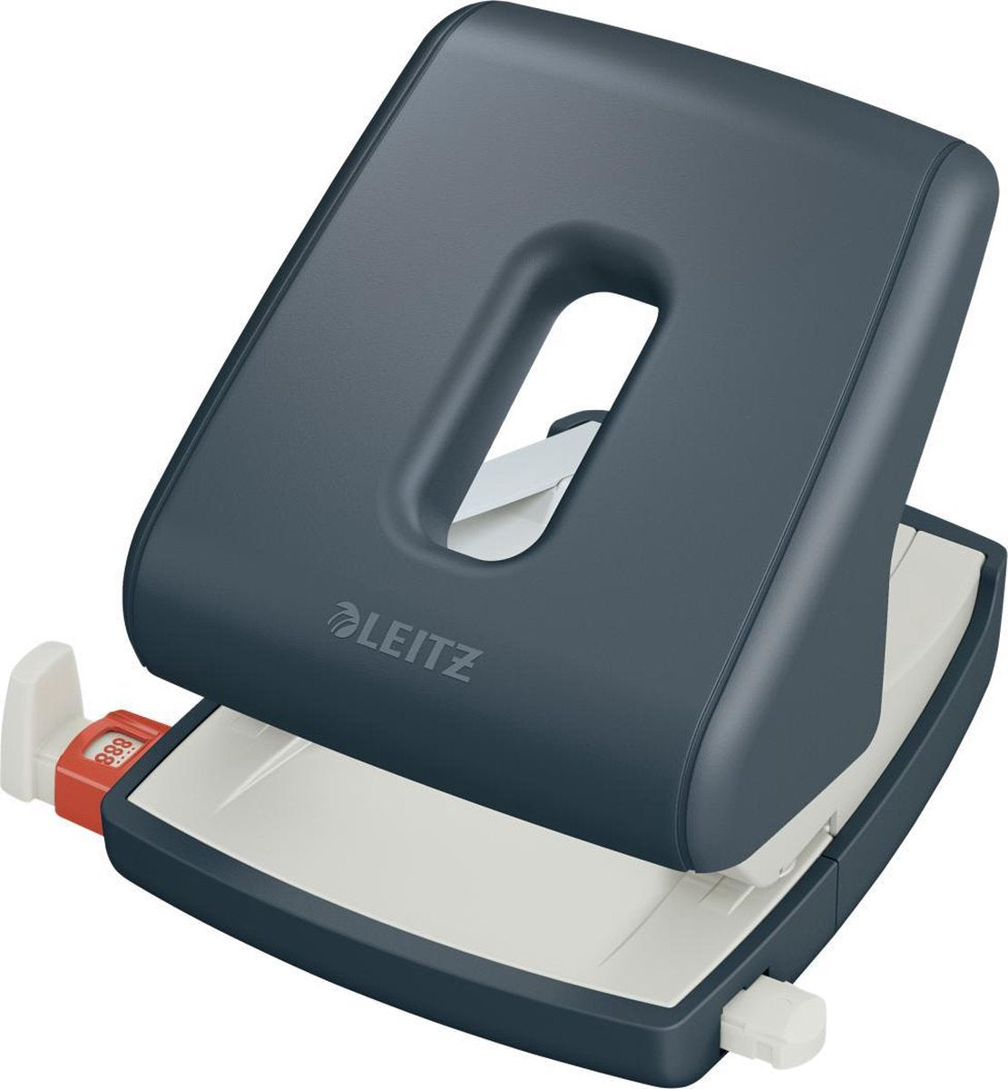 Leitz cosy perforator 2-gaats - perforeert tot 30 vel - ideaal voor thuiskantoor thuiswerken - fluweel grijs