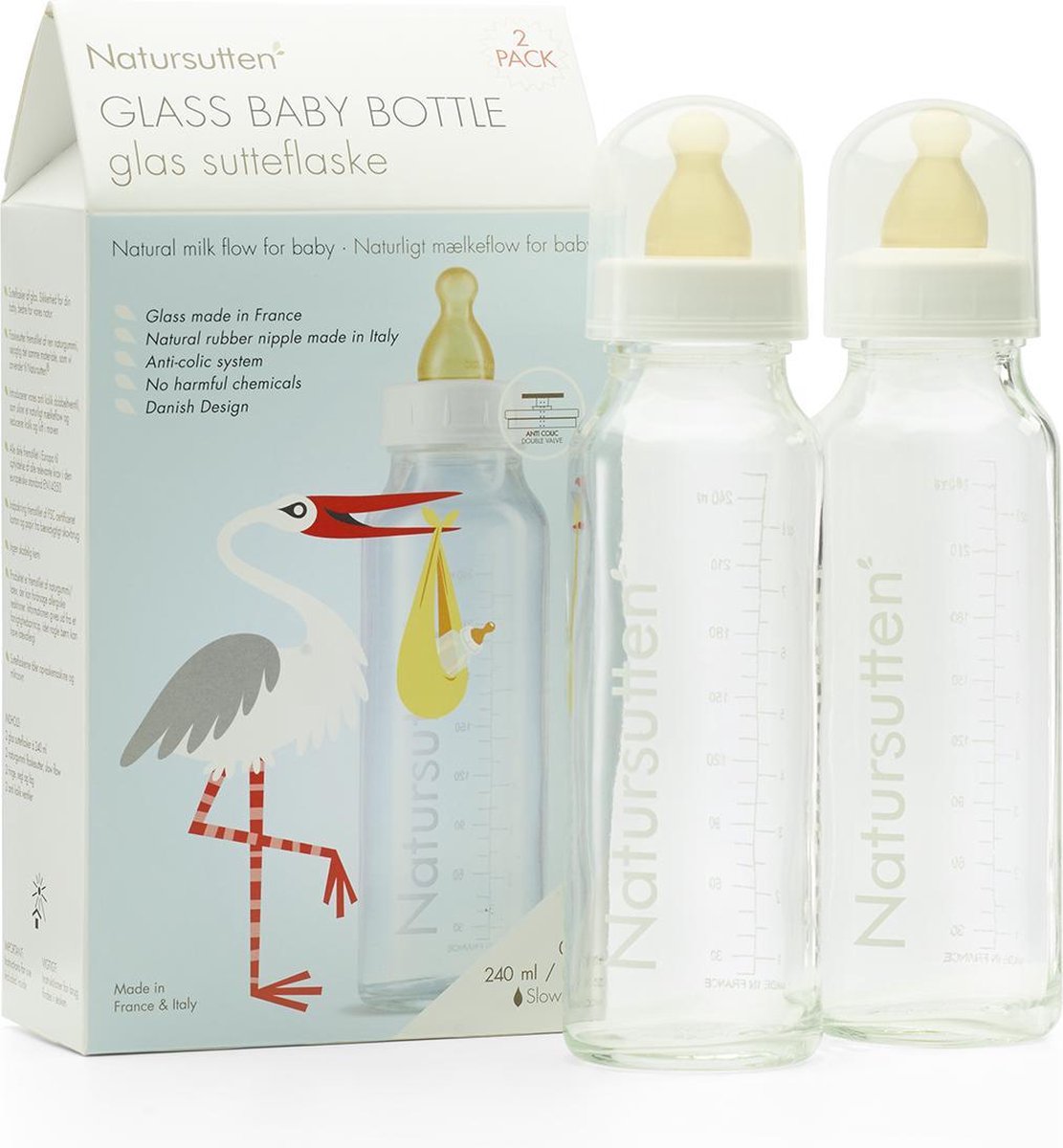 Natursutten - borracce in vetro - 240 ml - 2 pezzi