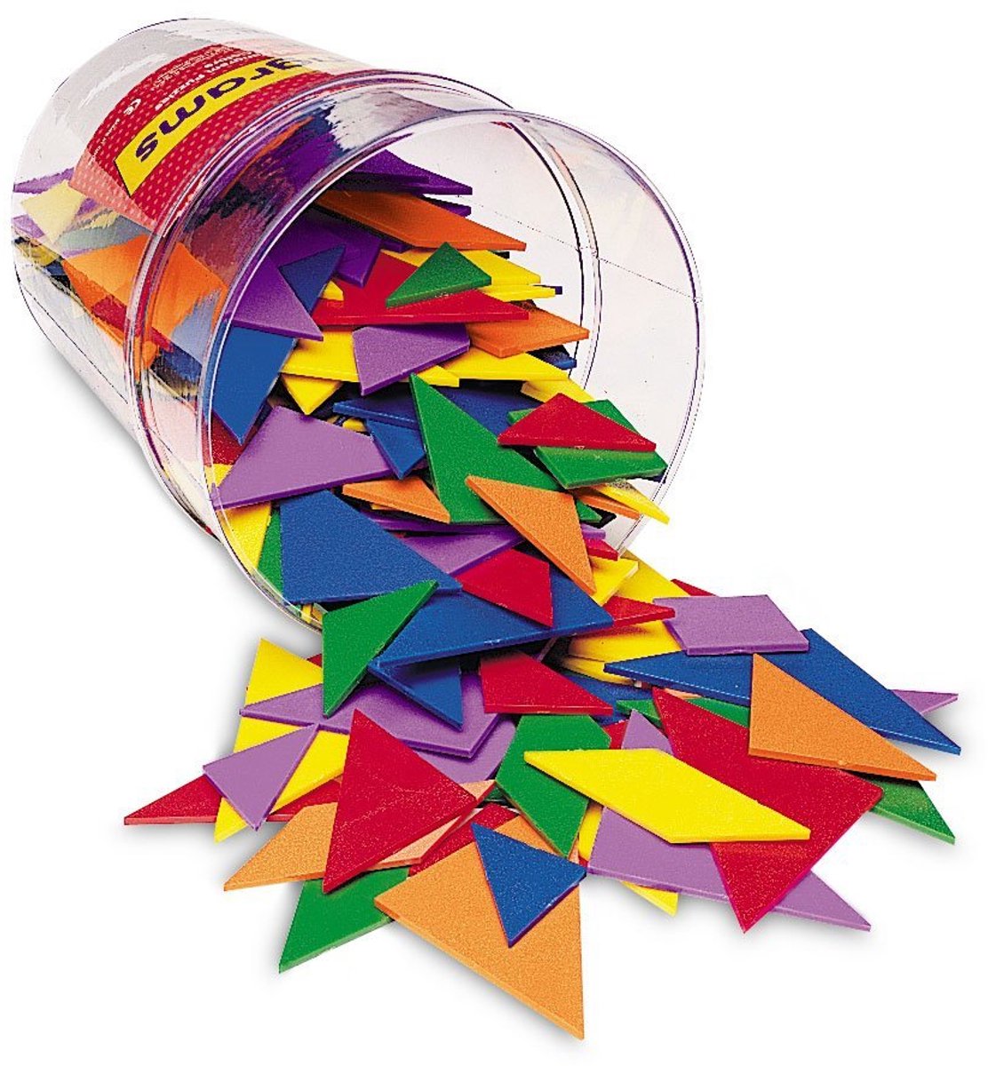 Learning resources tangram puzzelspel 6 kleuren educatief speelgoed. - 3+