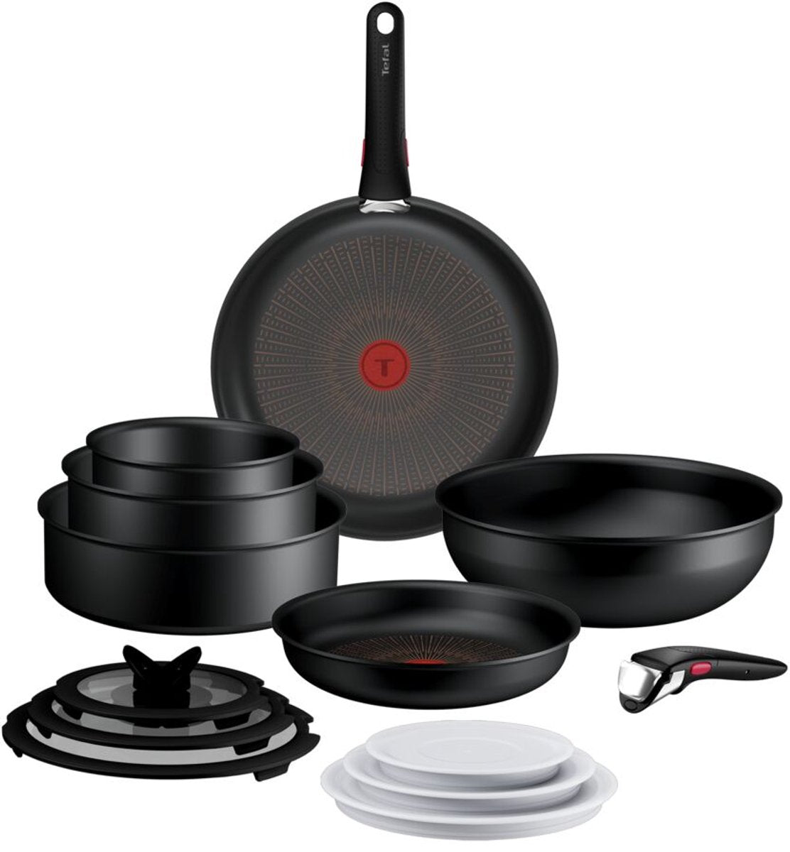 Tefal ingenio Excellence Fusion - Set di pentole - 14 pezzi - incluso coperchio - manici