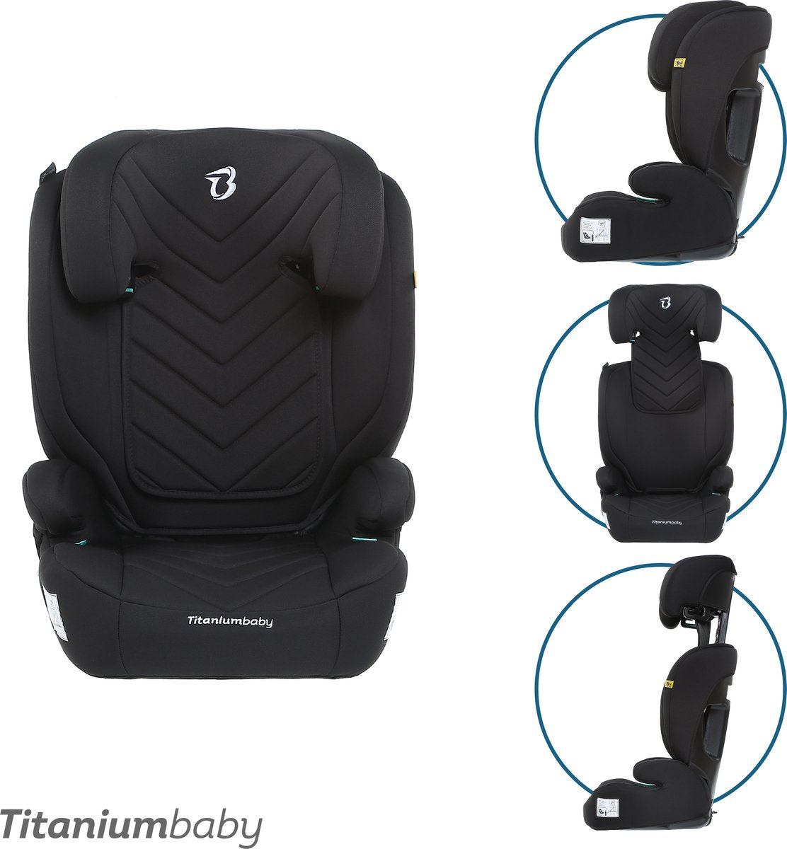 Titanium baby Seggiolino auto Titanium vidar i-size (r129) - nero