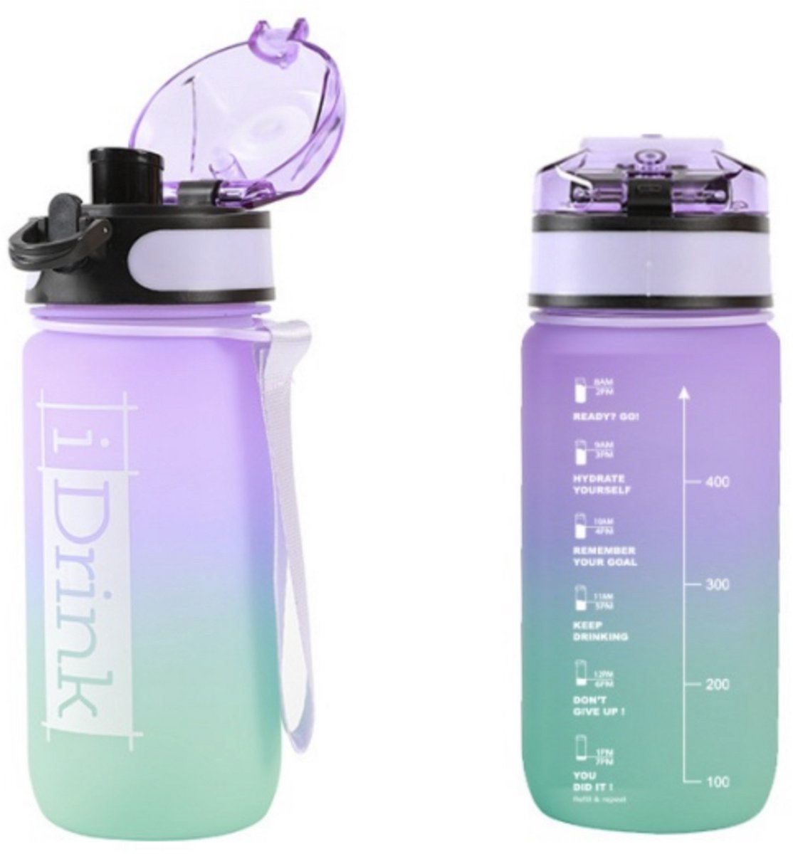 Borraccia Itotal idrink tritan 500 ml viola e acquamarina borraccia viola e acquamarina 7×7×19,5 cm
