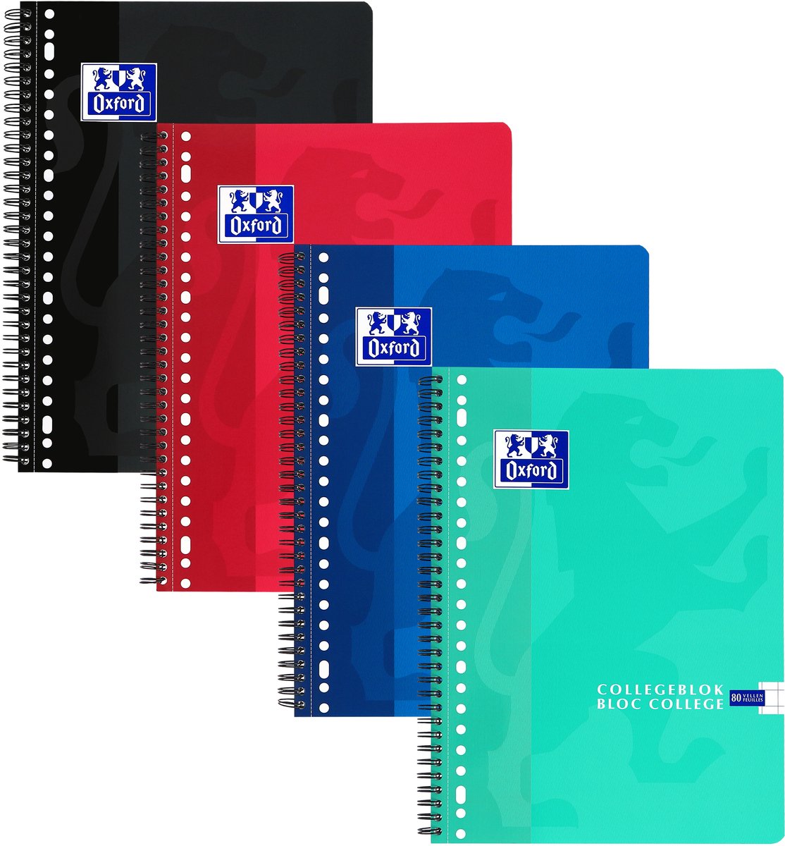 Oxford college blk oxf scuola a4 rt 10mm 23g 160 pagine culo | 10 pezzi