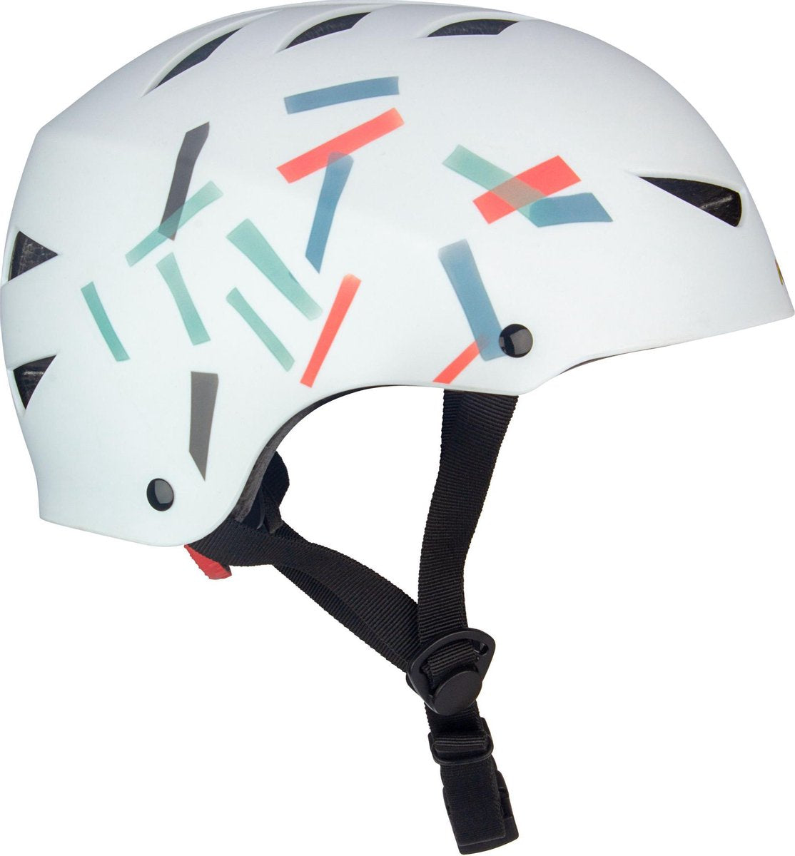 Casco da skate Nijdam - topper alto - bianco nero - l