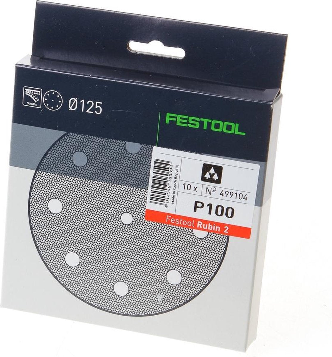 Festool stf d125 8 p80 rubin 2 schuurschijf ve=10 - 499103