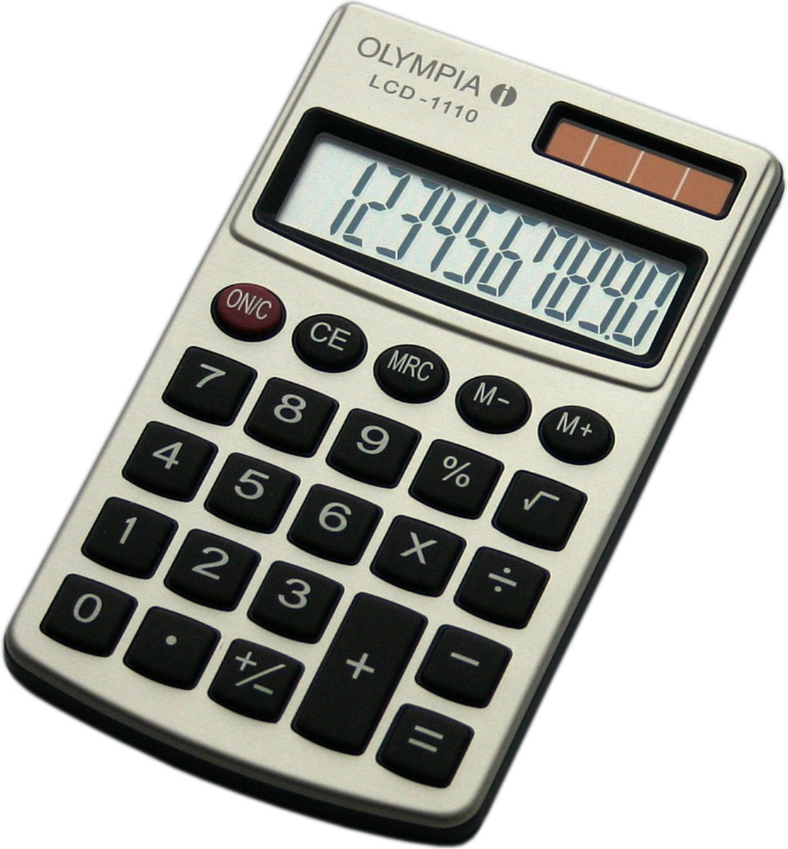Calcolatrice da tavolo Olympia con custodia in plastica e display LCD a 12 cifre
