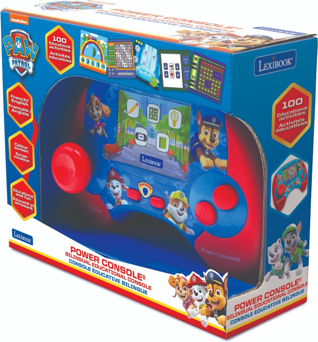 Lexibook power console pat Patrol console de jeux éducative (fr en)