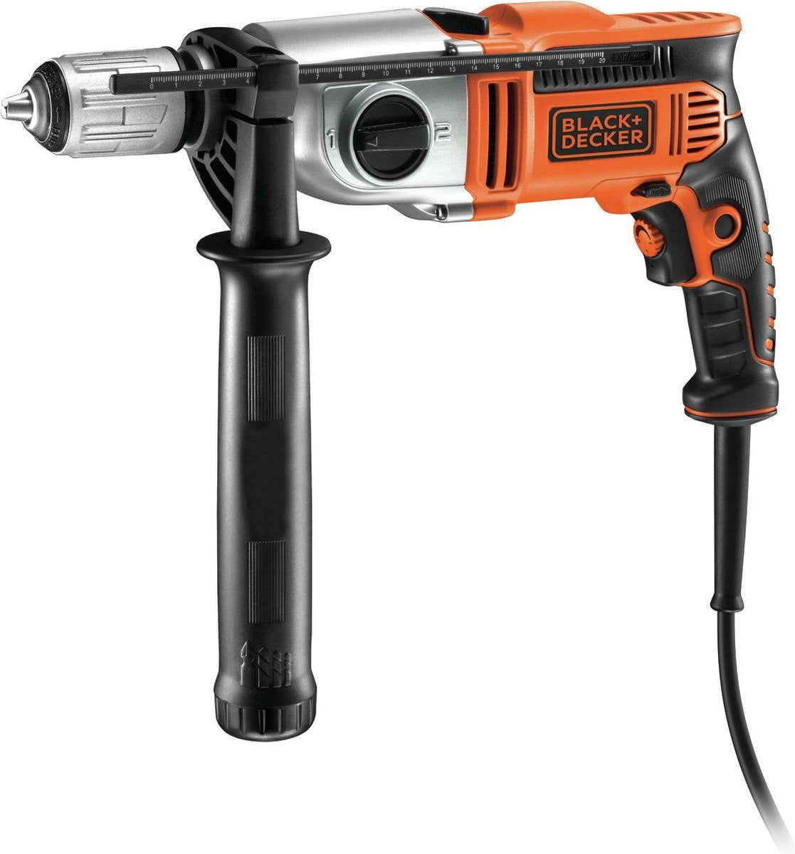 Black+decker black decker potente taladro de impacto de 1100 vatios. velocidad variable