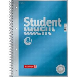 Blocco note marrone a4 blu metallizzato