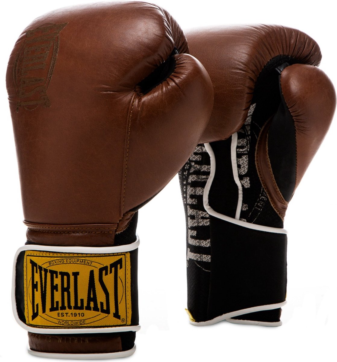 Guantoni da boxe da allenamento classici Everlast 1910 - marrone vintage - 12 oz