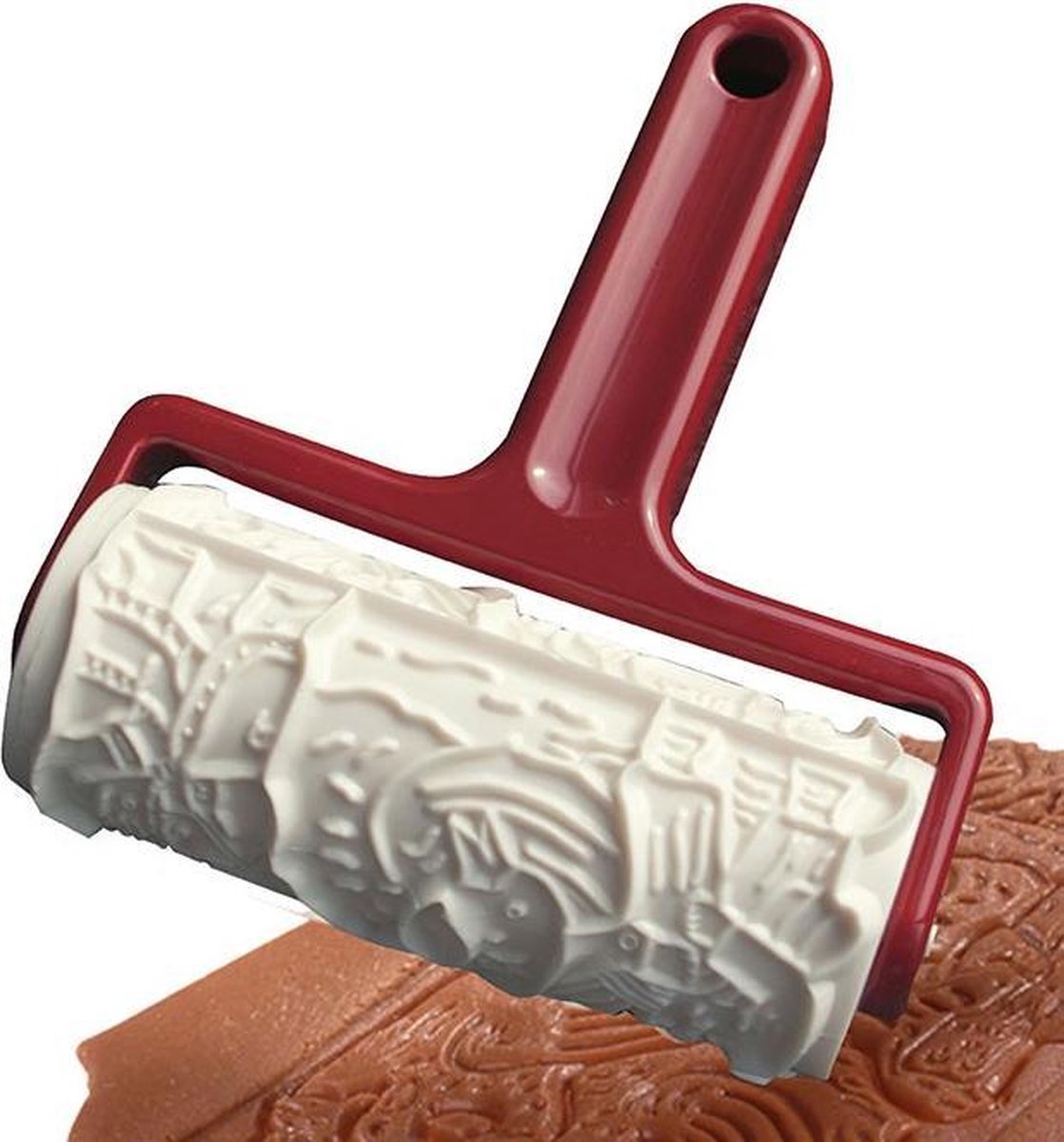 Rullo per pan di zenzero Westmark, con 7 motivi diversi, lunghezza: 17,2 cm, plastica, klausi, bianco rosso, 32162270