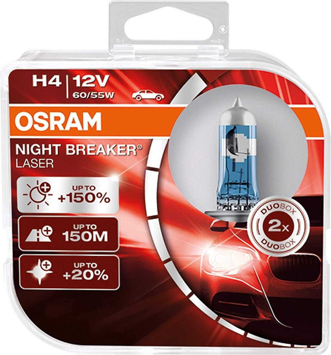 Osram h4 interruptor nocturno láser +150% 64193nl-hcb