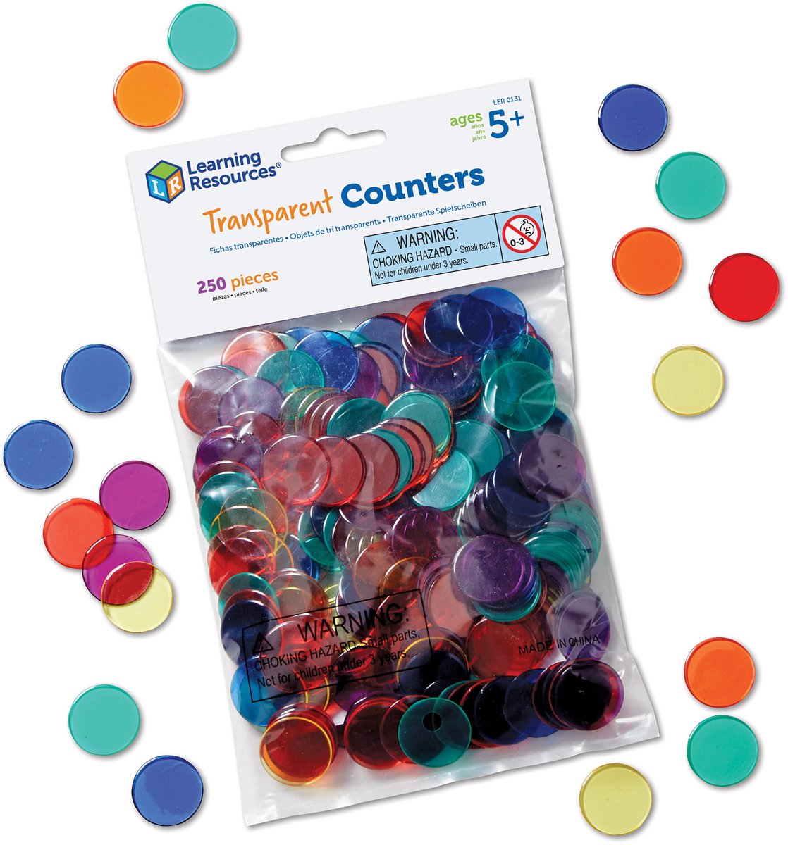 Contatori trasparenti delle risorse didattiche (set da 250) - 3+