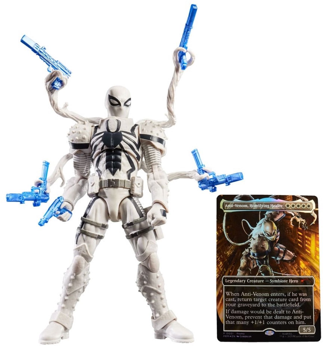 Hasbro marvel legends magic: the gathering action figure agent anti-venom (plus exclusive foil card) 15 cm action figuur