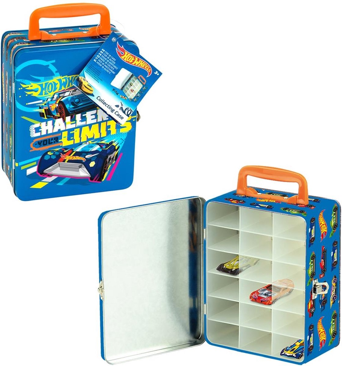 Klein Toys - valigetta da collezione Hot Wheels - adatta per max. 18 auto - 15,5x8,5x21 cm - blu