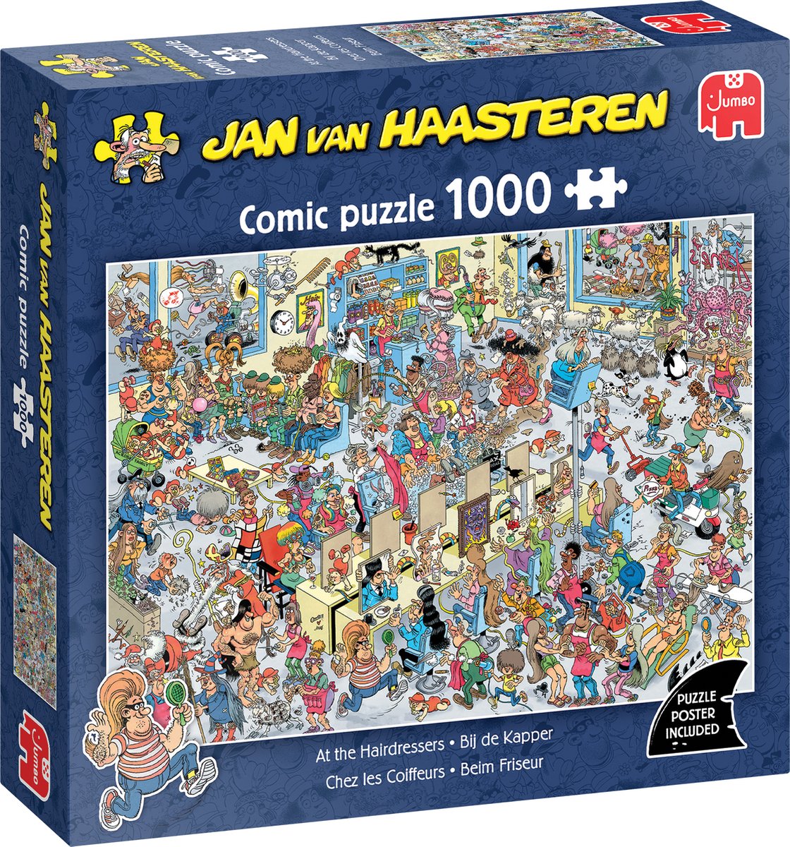 Puzzle Jumbo Jan van Haasteren - dal parrucchiere, 1000 pezzi.
