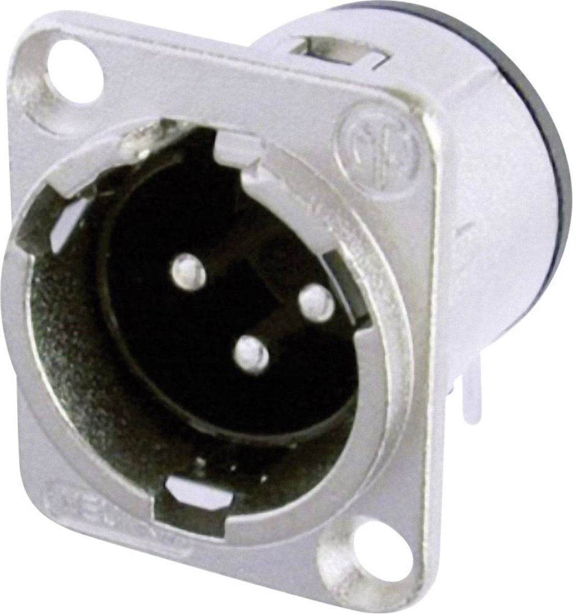 Neutrik nc3md-h conector xlr enchufe de brida, contactos en ángulo número de pines: 3 plata 1 pieza(s)