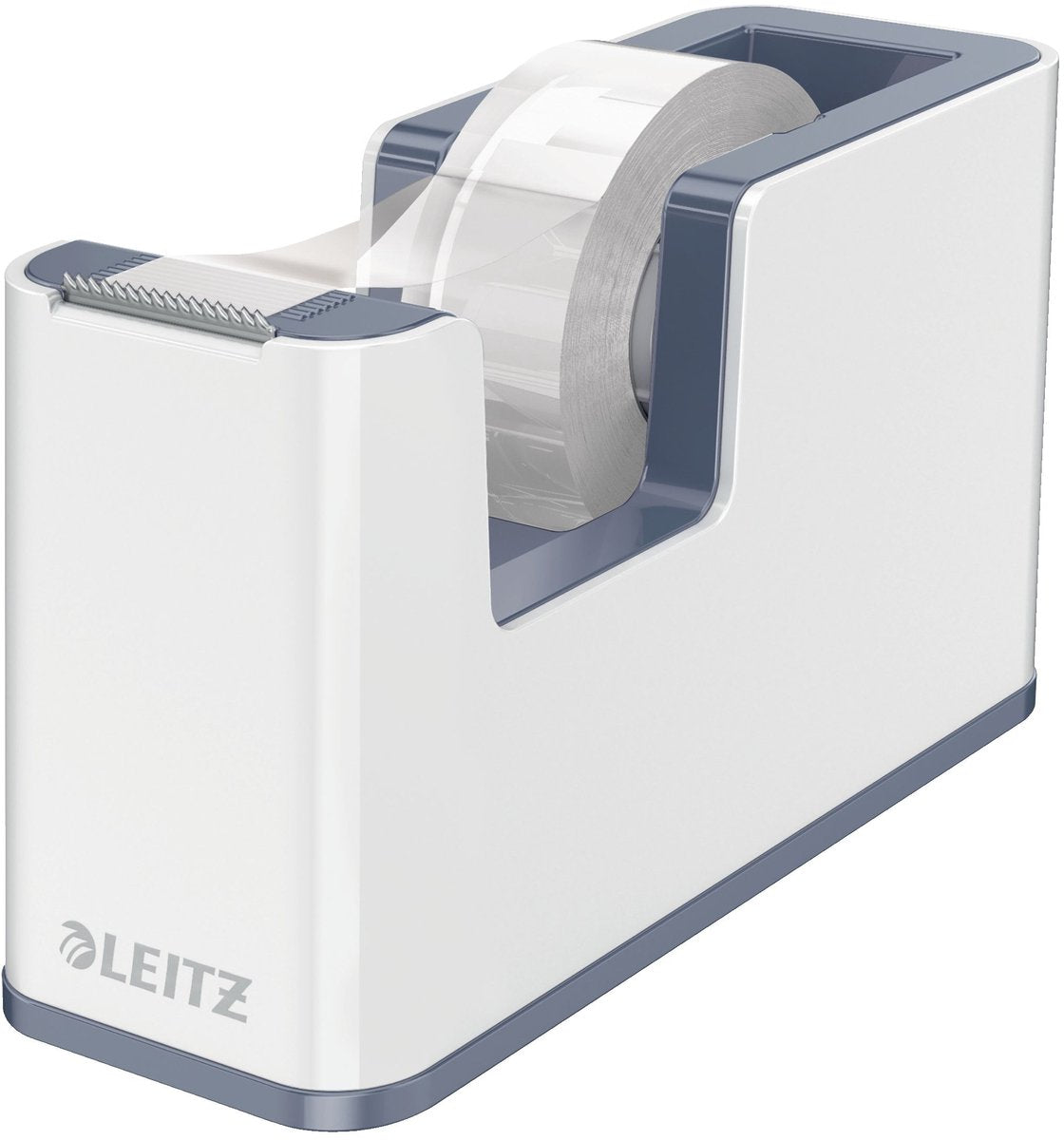 Soporte para cinta adhesiva Leitz wow - incluye 1 rollo de cinta adhesiva - gris blanco
