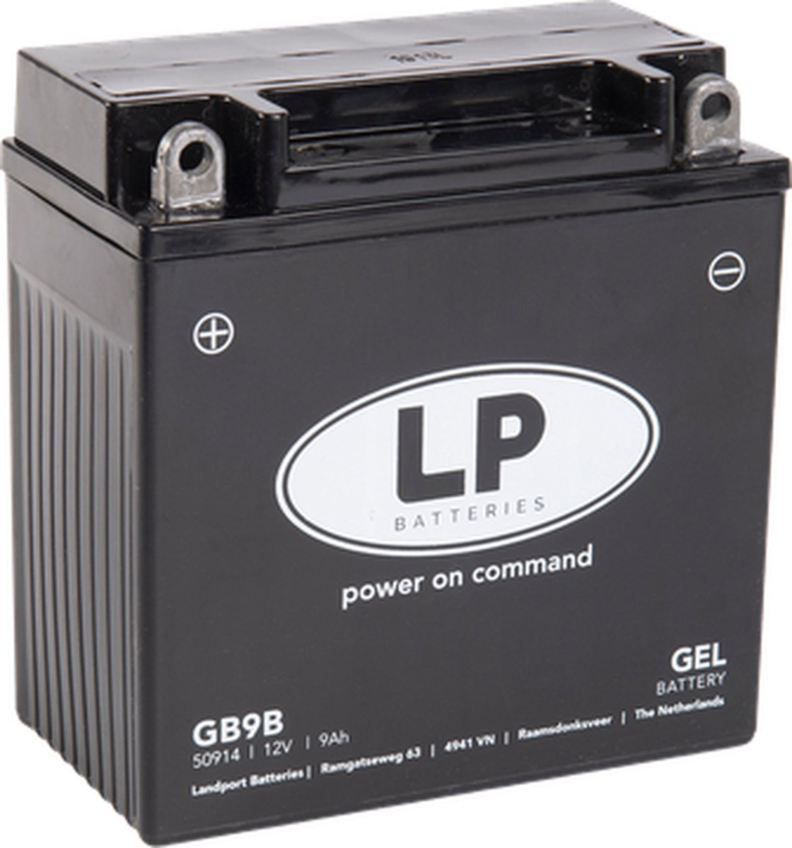 Landport (lp) gb9b motor gel accu 12 volt 9 ah