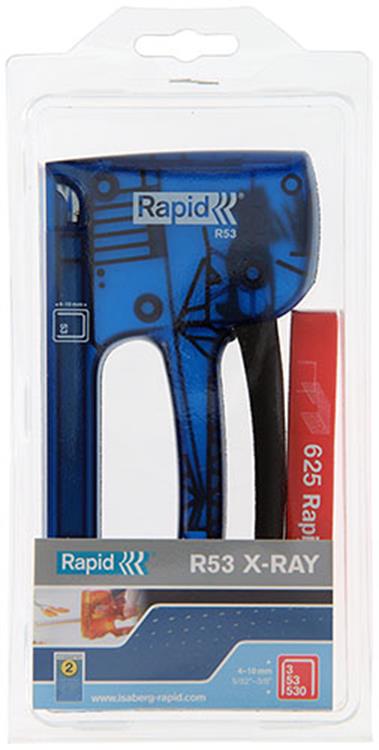 Rapid 1011507 - grapadora r 53 x ray azul | 1 pieza