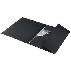 Cartella Leitz riciclata a 3 lembi a4 co2 neutra nera 430 grammi 100% cartone riciclato