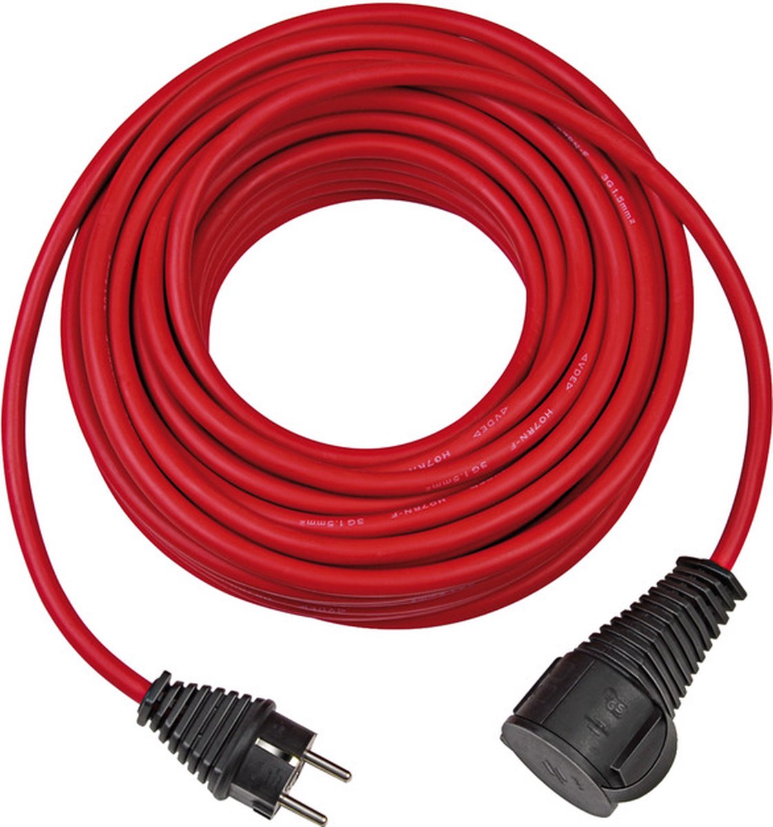 Cable de extensión Brennerstuhl para obras ip44 25m rojo h07rn-f 3g1.5 - 1167830