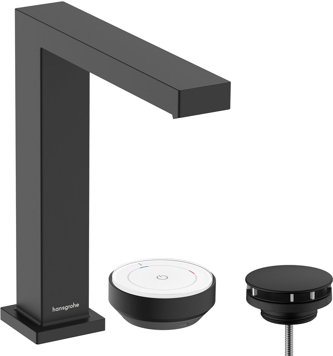 Hansgrohe tecturis e - rubinetto lavabo - 2 fori - cool start risparmio energetico - con scarico - misura 150mm - nero opaco