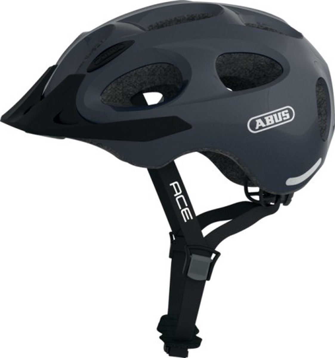 Abus fietshelm youn-i ace metallic blue s - 48-54 cm - blauw - geschikt voor gebruik op elektrische fietsen - stadsfietsen - 250 g