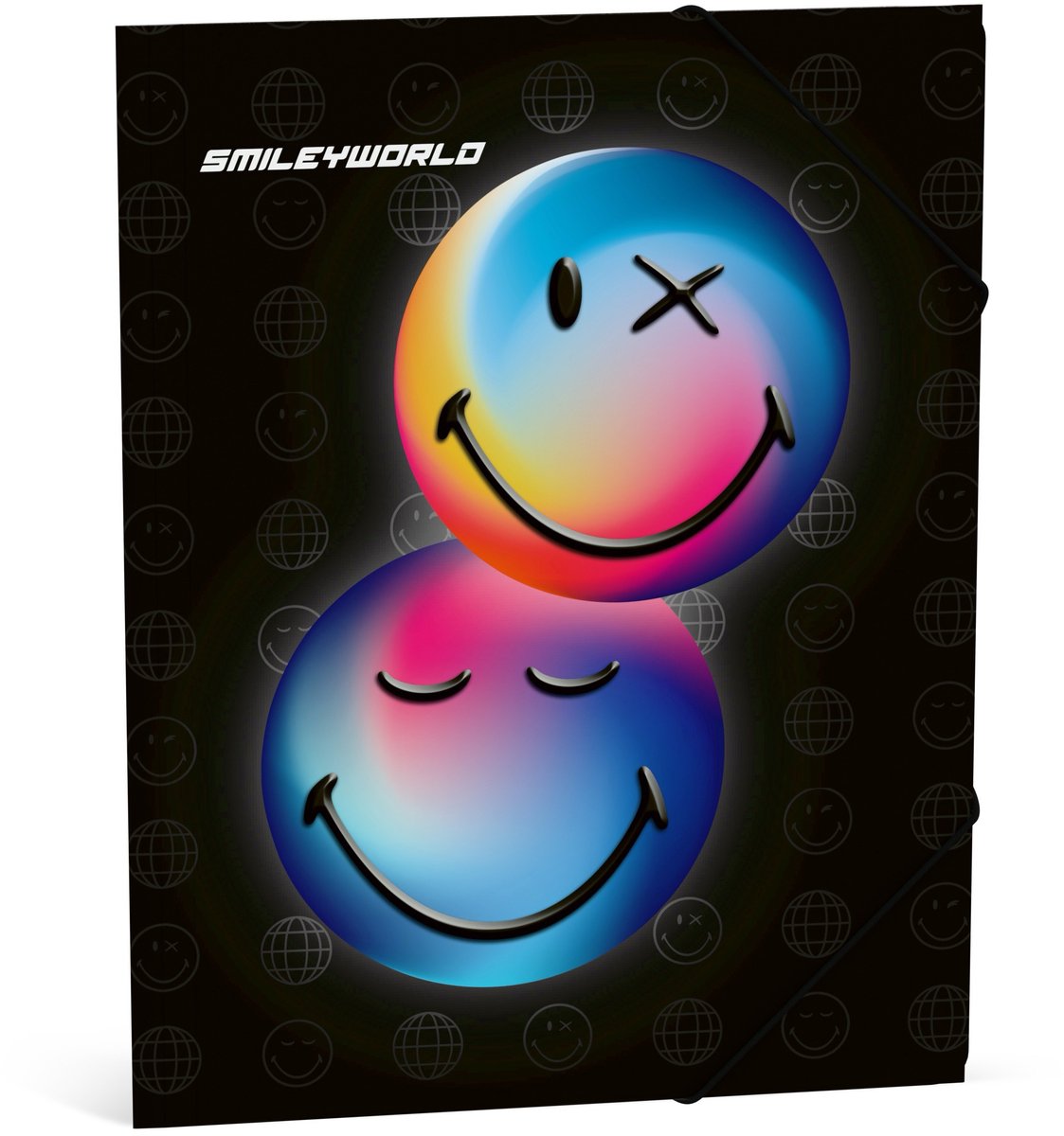 Smileyworld Cartella elasto Smiley World - nera