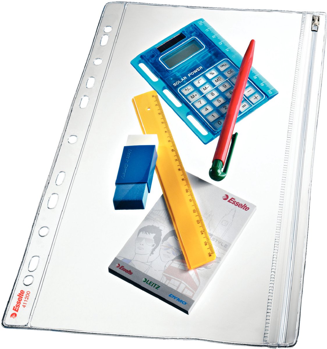 Busta in plastica PVC A4 multiperforata Esselte 5 unità trasparente
