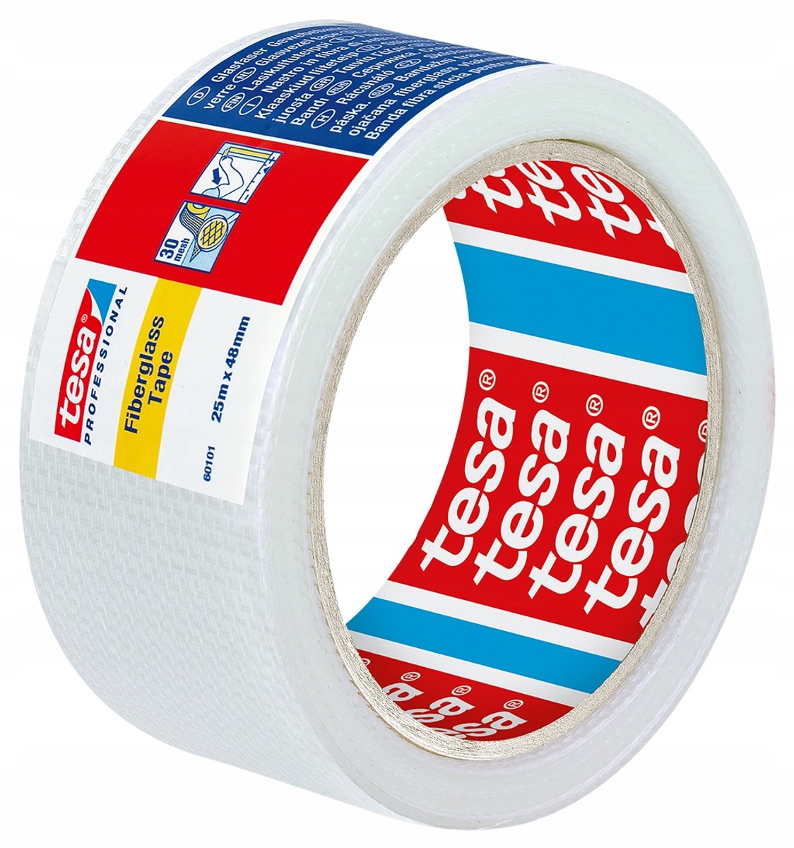 Tesa - cinta de fibra de vidrio para placas de yeso - 25m x 48mm