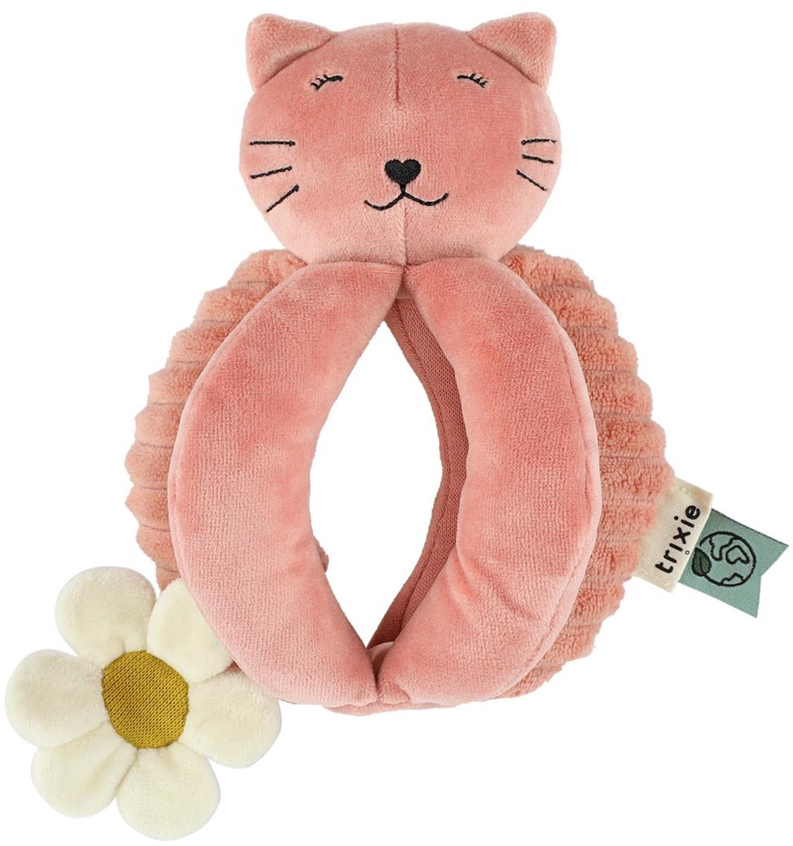 Trixie juguete de agarre rosa bebe mrs. algodón orgánico gato.