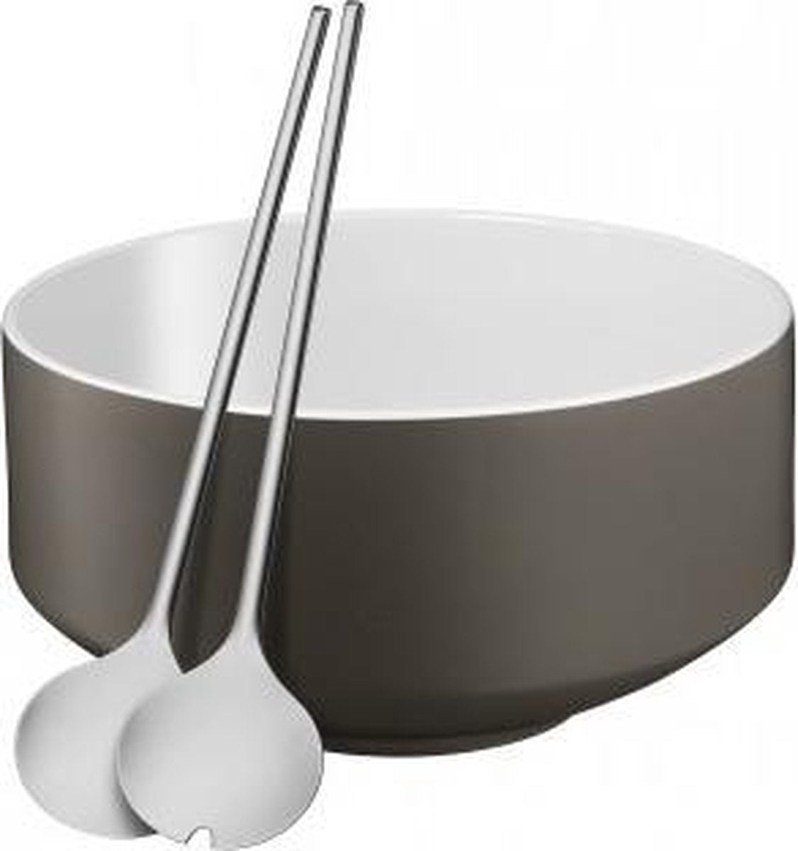 WMF satin vigo - insalatiere - 3 pezzi - grigio lava - design elegante - materiale sostenibile