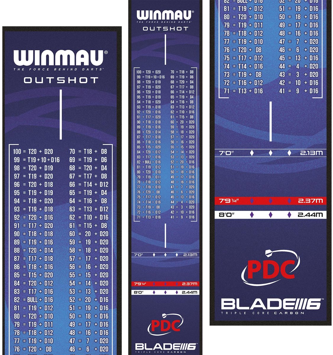 Alfombrilla para dardos winmau extremadamente pesada.