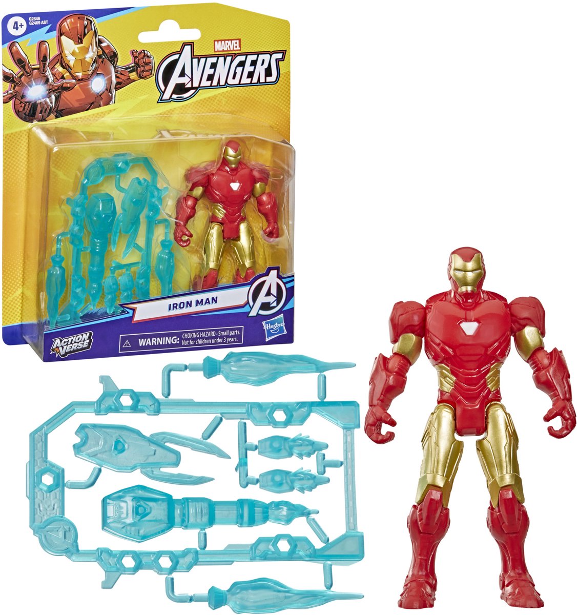 Marvel avengers actionverse iron man - actiefiguur 11cm