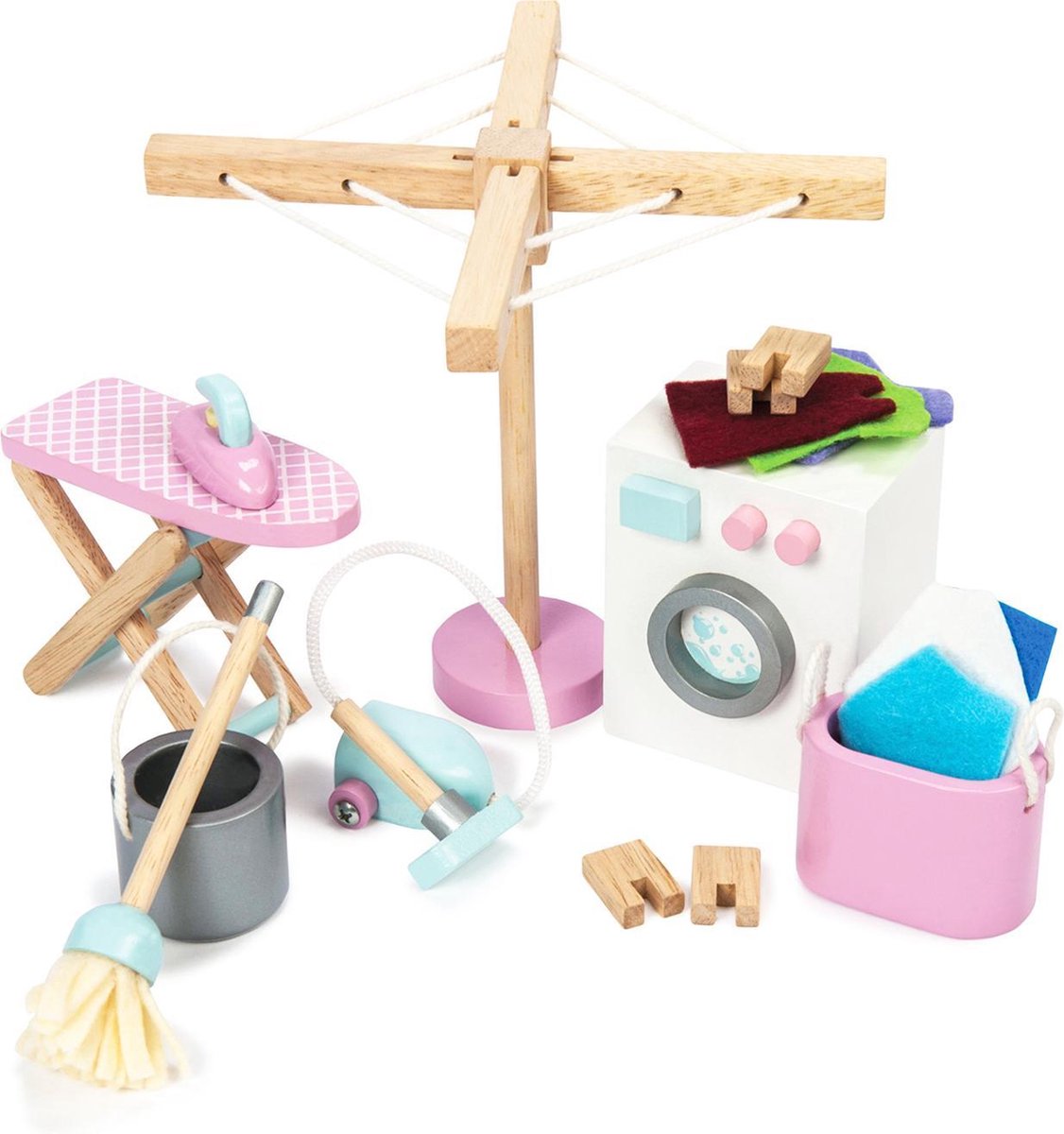 Le toy van - muebles de casa de muñecas - la lavandería - madera