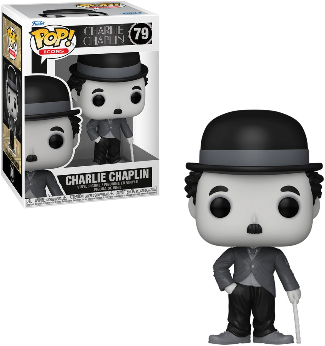 Icone Funko Pop: Charlie Chaplin Pop #79