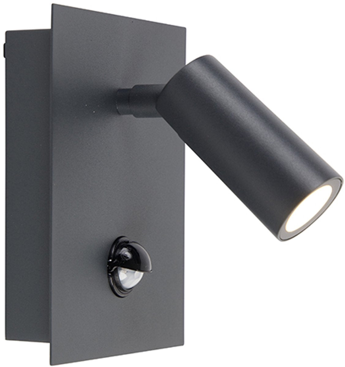 Trio tunga - wandlamp - antraciet - incl. 1x cob 4w - bewegingssensor - buitenverlichting - ip54