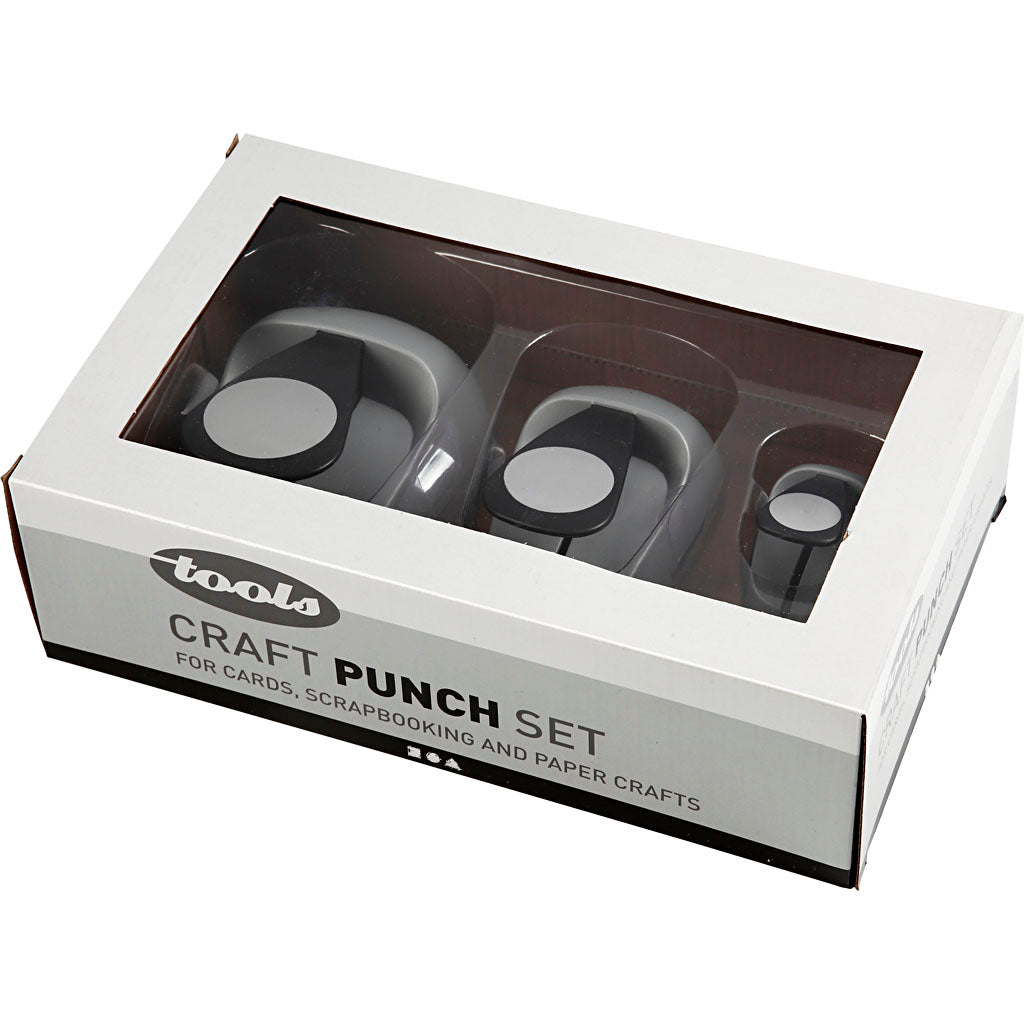 Set perforatori Creativ Company, cerchio, misura 25+49+75 mm, 3 pezzi 1 scatola