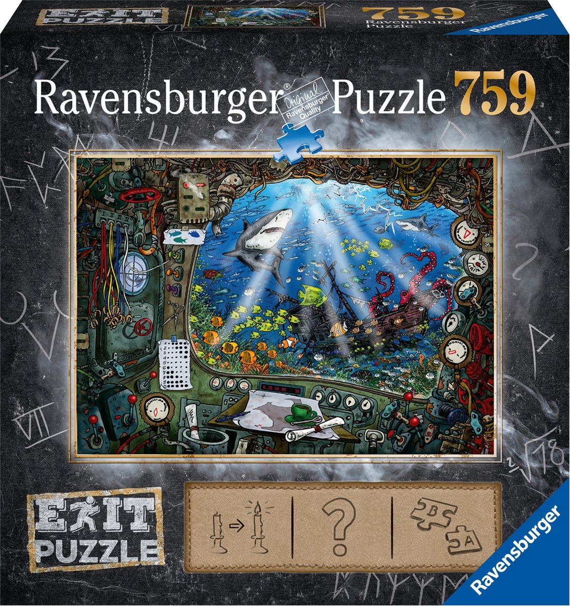 Ravensburger escape puzzle 4 sottomarino - 759 pezzi