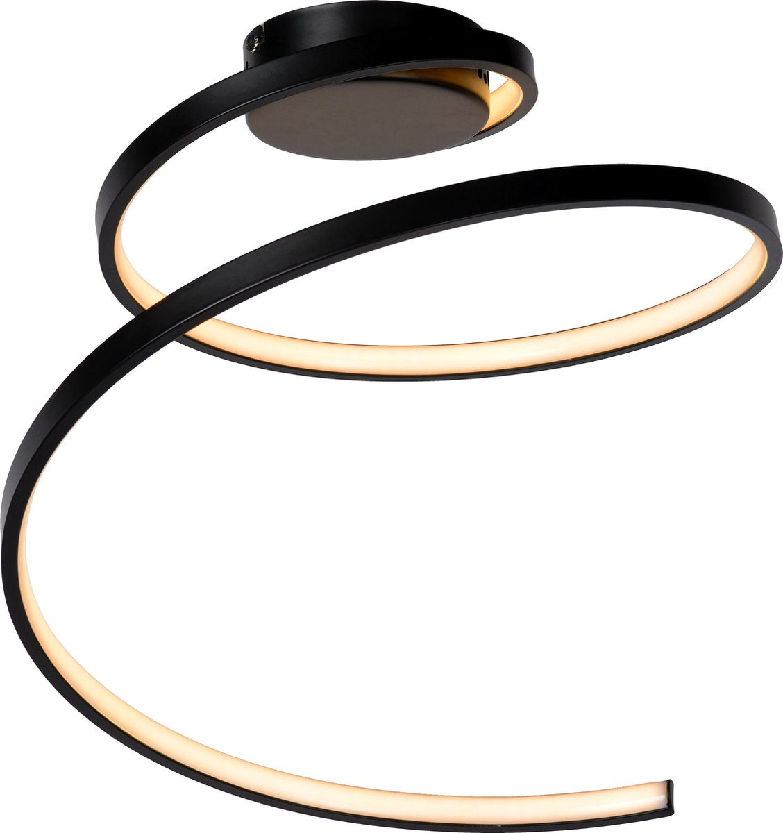 Lucide maxence - lampada da soffitto (plafoniera) - ø 46 cm - led 3 stepdim - 1x24w 3000k - nero